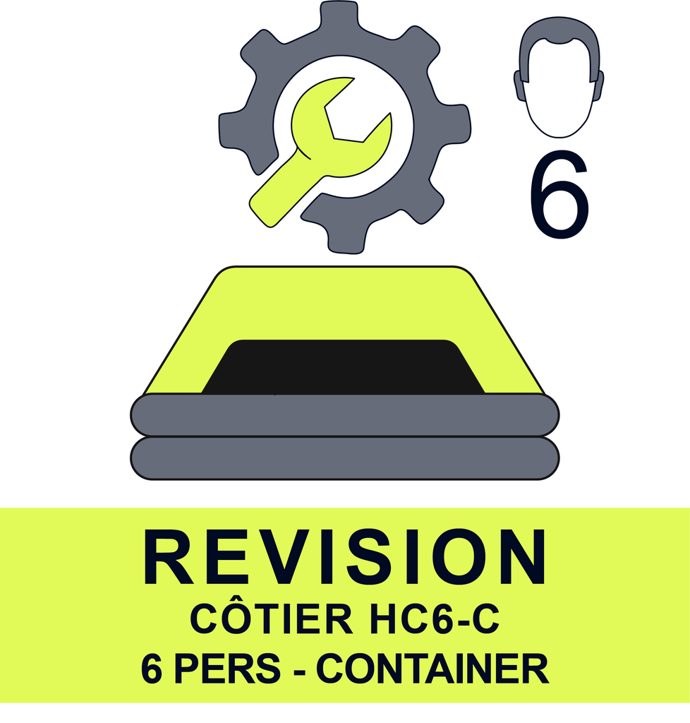 Revision balsa salvavidas tipo HC6 contenedor