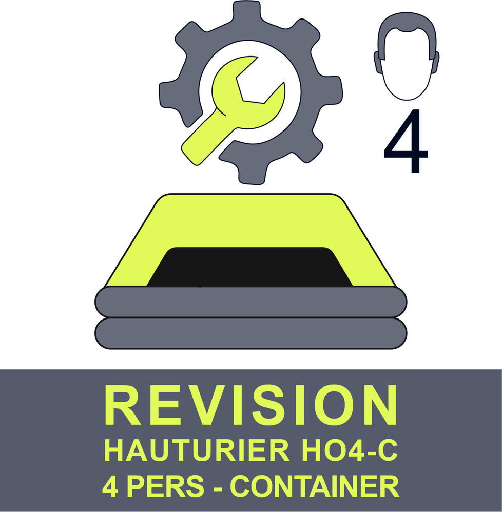 Revision balsa salvavidas tipo HO4 contenedor