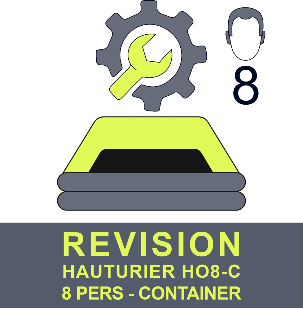 Revision balsa salvavidas tipo HO8 contenedor